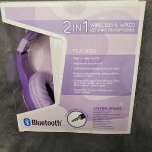 2 in 1 Wireless & Wired Kid Safe Headphones